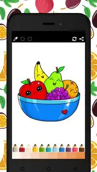 Colorir para crianças Frutas e Legumes Screen Shot 3