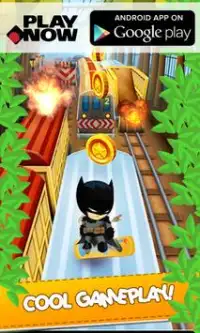 Subway Bat hero man & Robin Adventure Jungle Run Screen Shot 0