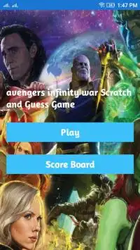 Avengers Infinity War Scratch and Guess Game Screen Shot 0