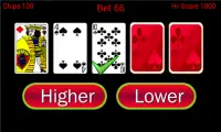 Higher or Lower card game Screen Shot 0
