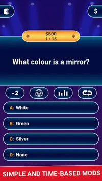 Millionaire Trivia Game Quiz Screen Shot 1