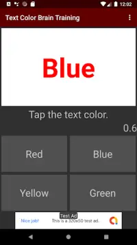 Text Color Brain training Screen Shot 4