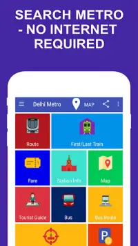 दिल्ली मेट्रो नक्शा किराया Screen Shot 0