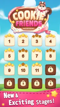 New Sweet Cookie Friends: Puzzle World Screen Shot 3