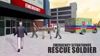 Juego del rescate de la ambulancia del ejército Screen Shot 3