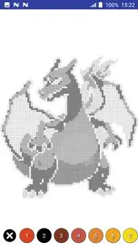 Color by Number Pokemon Pixel Art Screen Shot 1