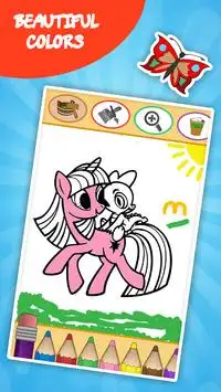 Pony Little for Coloring Book Game Screen Shot 2