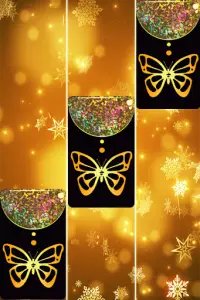 Gold Glitter ButterFly Piano Tiles 2018 Screen Shot 4