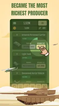 Idle Army Vehicle Tycoon - Idle Clicker Game Screen Shot 0