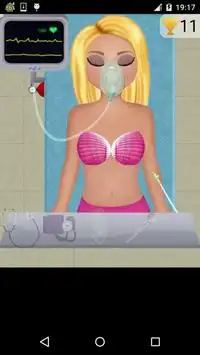 mermaid swimming surgery game Screen Shot 0