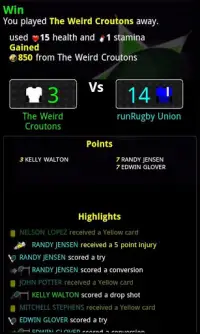 run Rugby Manager Screen Shot 2
