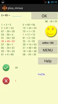 Addition and Subtraction Screen Shot 7