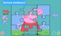 Pepa и Pig Jigsaw Puzzle Game для детей Screen Shot 0