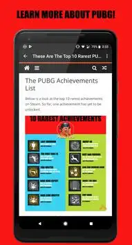 Guide For PUBG Mobile - Stats, Tips, Merch & More Screen Shot 0