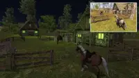 Village horse cart carriage transport simulator 3d Screen Shot 0