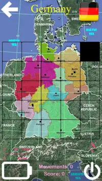 Sliding geographic puzzle Screen Shot 4