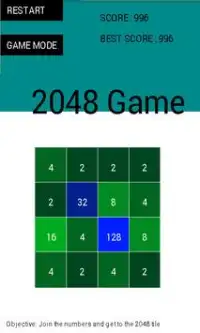 2048 Game Screen Shot 0