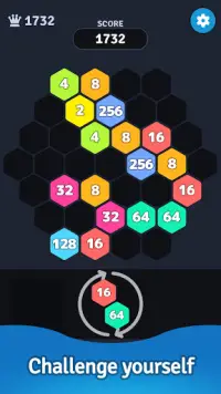 2048 Hexagon Screen Shot 2