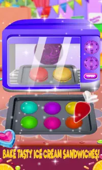 Rainbow Ice Cream Sandwich - Jeux de cuisine 2019 Screen Shot 3