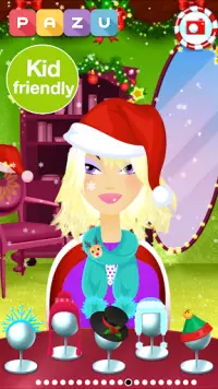女の子ヘアサロンクリスマス-子供向けヘアスタイルゲーム Screen Shot 0