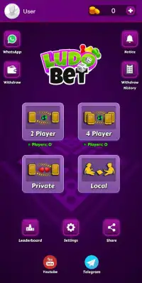 Ludo Bet - Online Ludo Game Screen Shot 2