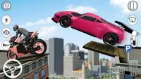 Crazy Car Roof Jumping: Stunt Car Parking Games Screen Shot 3