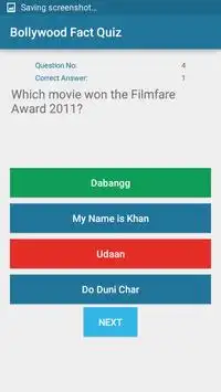 Bollywood Fact Quiz Screen Shot 5