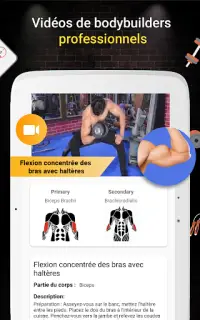 Entraînement Pro Gym (Gym Workouts & Fitness) Screen Shot 4