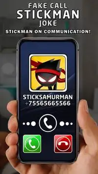 Stickman Ложный Звонок Шутка Screen Shot 1