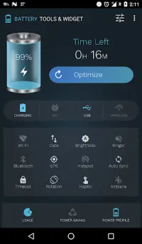 Battery Tools & Widget for Android (Battery Saver) Screen Shot 2