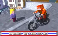 superhéroe bloques moto bici sim Screen Shot 1