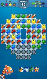 Ocean Sweep: Match 3 gratuits pour sauver l'océan Screen Shot 1