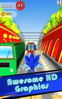 Subway Hedgehog Surf Sonic Run Screen Shot 0
