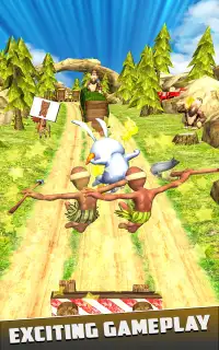 Rabbit Dash : jungle Christmas Subway runner game Screen Shot 6