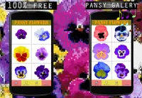 Pansy Flowers Color By Number-Pixel Art Screen Shot 5