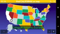 US Map Quiz - 50 States Quiz - US States Quiz Screen Shot 1