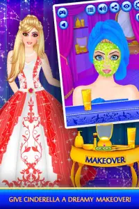 Золушка косметический макияж: салон принцессы Screen Shot 1