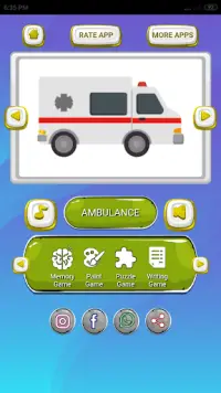 Transportations for Kids Screen Shot 1