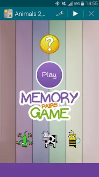 Animals 2, Memory Game (Pairs) Screen Shot 0