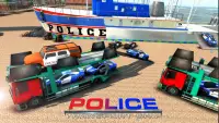 Полиция Корабль Транспортер - Автомобиль Игра Screen Shot 0