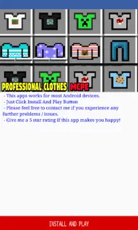Professional Clothes Addon for Minecraft PE Screen Shot 0