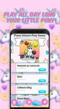 Unicorn Little Pony Piano Game Screen Shot 1