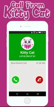 Call From Kitty Cat - Talking Cat Screen Shot 0