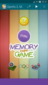 Sports 2, Memory Game (Pairs) Screen Shot 0