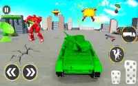 Army school bus robot car game Screen Shot 9