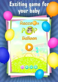 Candy Raccoon: Pop Balloons Screen Shot 6