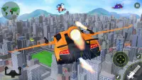 Flying Car Shooting- Real Car Flying Game Screen Shot 2