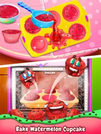 Watermelon Cupcake - Summer Desserts Maker Screen Shot 1