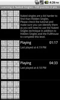 Learning Sudoku Screen Shot 4