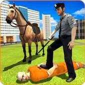 警察の馬の犯罪追跡3D